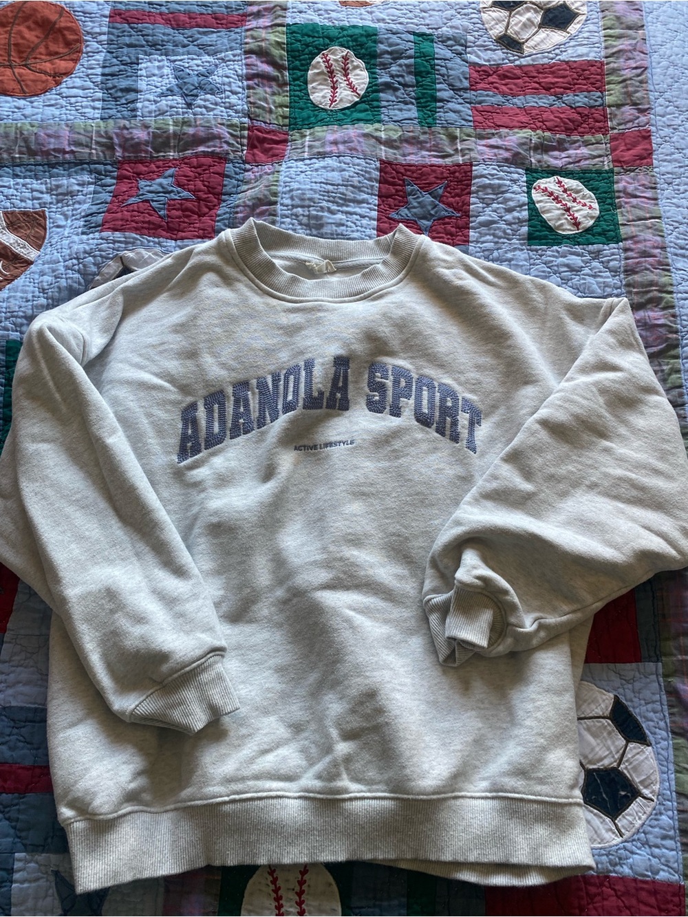 Women’s Overaized Crewneck Sweatshirt in Light Gray